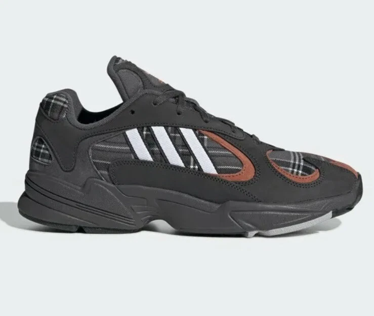 Adidas Yung 1 PLAID Solid Grey Orange EF3967 Yung 1 Mens Size 11