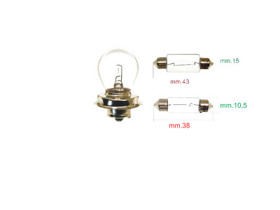 Coppia lampadine 12V 21/5 Fiat 500 N D F L R Giard