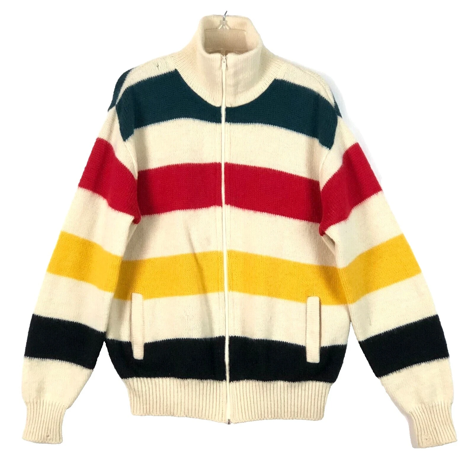 Multi-Color 100% Wool 1970s Vintage Sweaters for Men