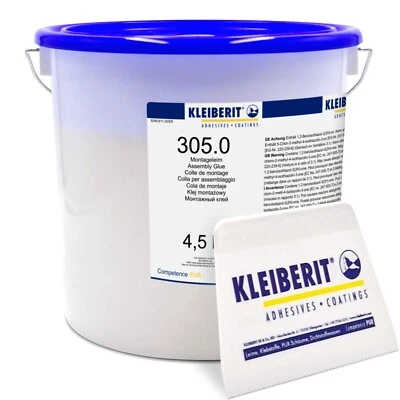 Kleiberit 305.0 PVAC Montageleim D2 Kunstharzdispersion 4,5kg + Leimspachtel