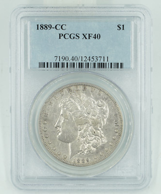 1889-CC PCGS XF40 Morgan Silver Dollar Great Eye Appeal