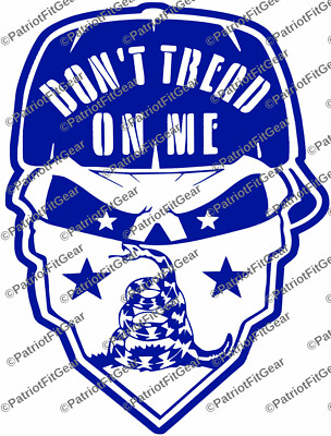 Dont Tread On Me,Skull,Live Free Or Die,1776,2A,Gun Rights,DTOM,Vinyl Decal