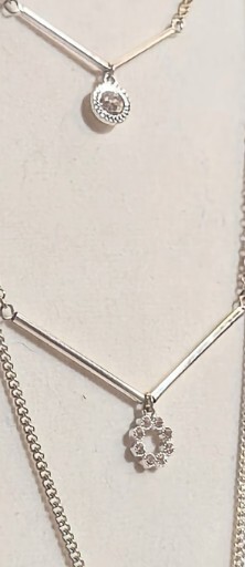 Statement Boho Multi Layer Silver Tone Necklace D… - image 6