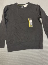 Boys Youth M 8 Athletic Works Black Fleece Crew Sweatshirt New