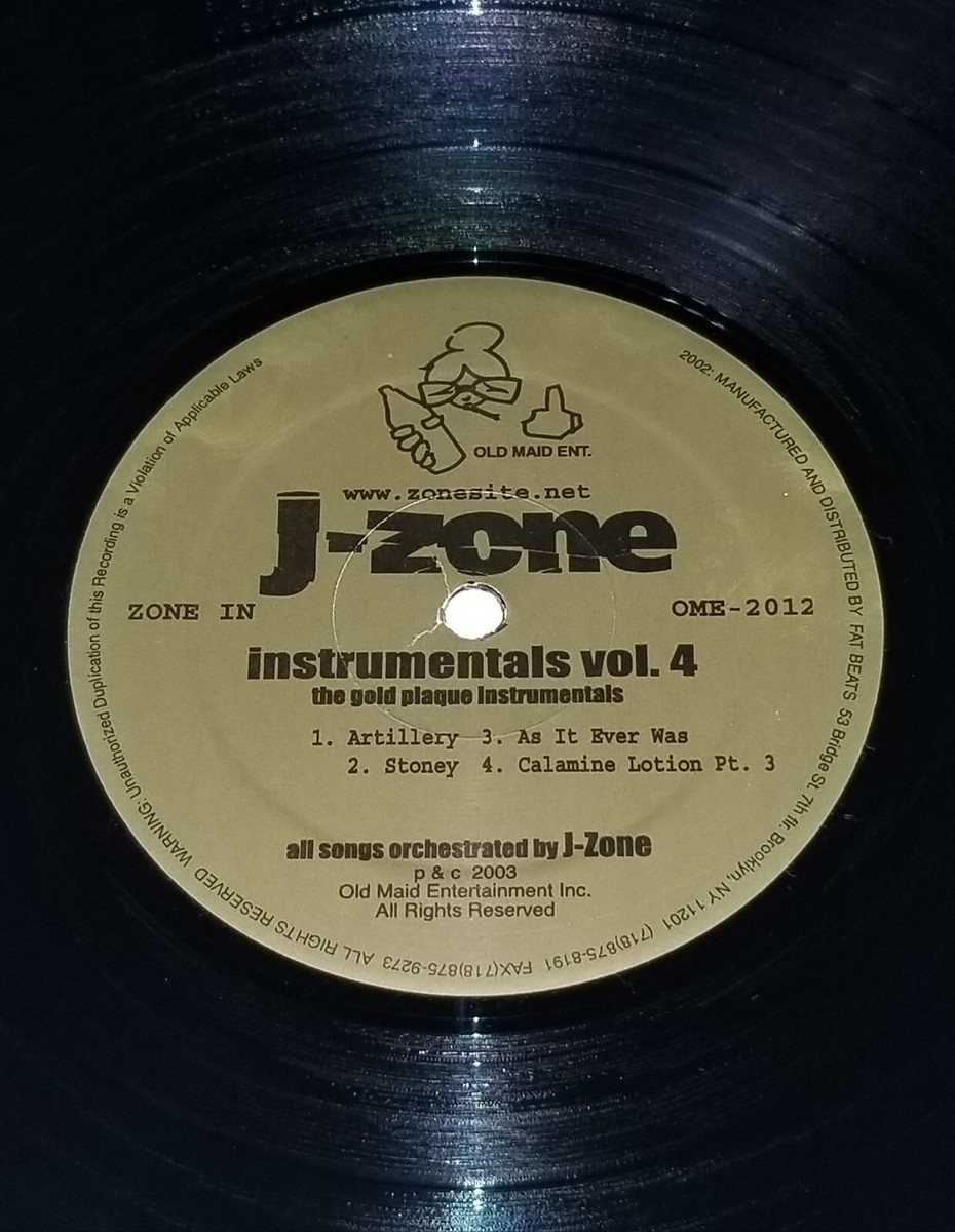 J-ZONE INSTRUMENTALS VOL 4 LP VINYL RECORD 2002 DJ FUNK