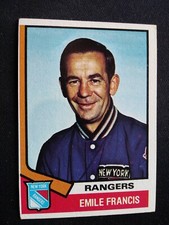 1974-75 Topps Hockey Card # 9 Emile Francis (HOF) - New York Rangers (VG/EX)