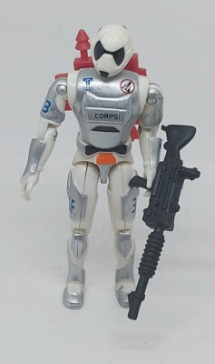 The Corps Electro White Silver Orange Loose Action Figure Lanard Gun, backpack 