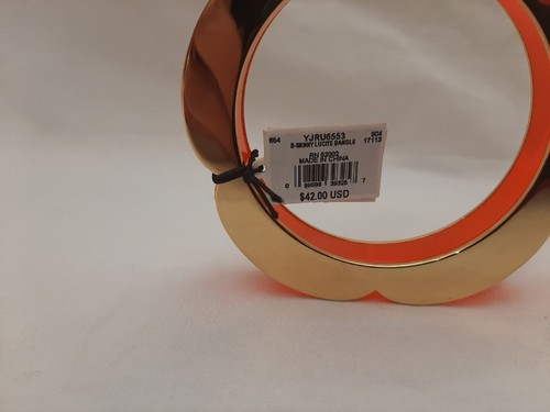  Juicy Couture Orange & Gold Blumen Armband Armreif    - Bild 5 von 6