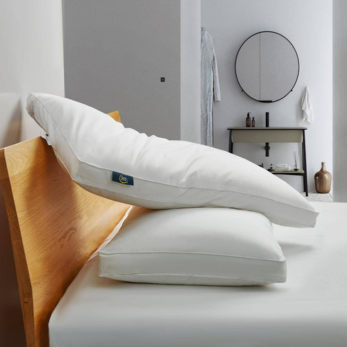 Serta Pillow 2-Pack 233-Thread Goose Feather Side Sleeper Medium King White - Picture 3 of 12