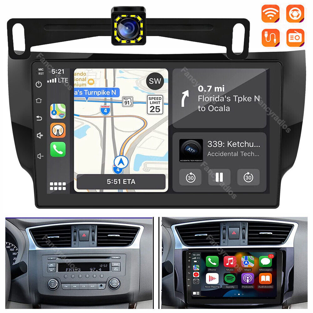 For Nissan Sentra 2012-2018 32G Android 12 Car Stereo Radio GPS