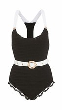 MAIYO crochet Kai one pc swimsuit w belt L NWOT