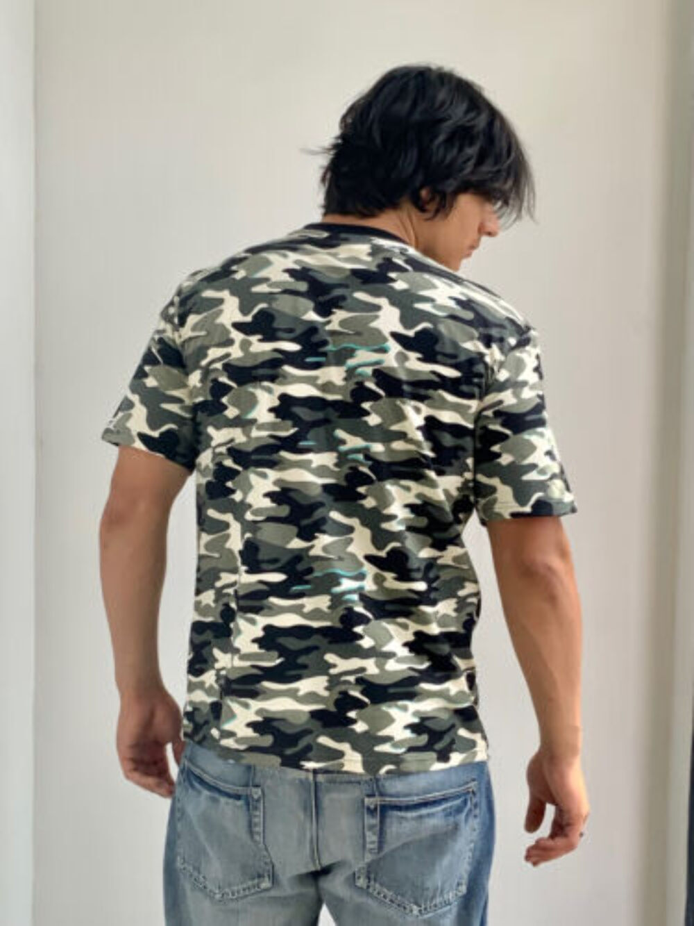 T shirt uomo Fila Woodland mimetica manica corta nuova con etichetta