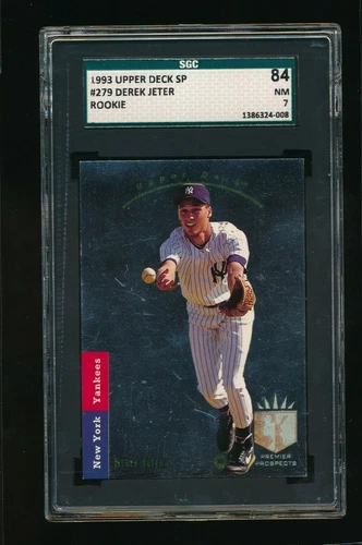 1993 Upper Deck SP Silver Foil #279 Derek Jeter SGC 7 NM Rookie Card NY Yankees