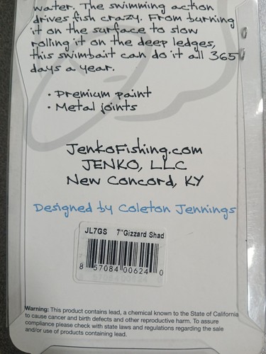 13 Fishing Glidesdale 185 & 7" Jenko Jenkolistic Swimbaits. Nice!! - Picture 13 of 13