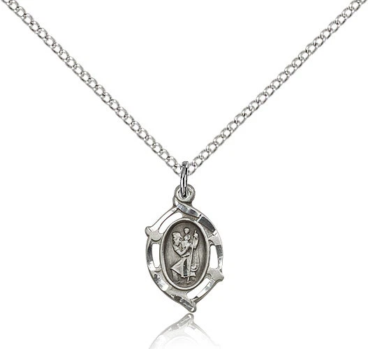 Personalised Sterling Silver St Christopher Necklace By Lisa Angel |  notonthehighstreet.com