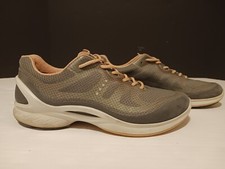 Ecco Shoes Biom Fjuel Shoes Womens 8 US 39 EU Gray Peach White Sneakers
