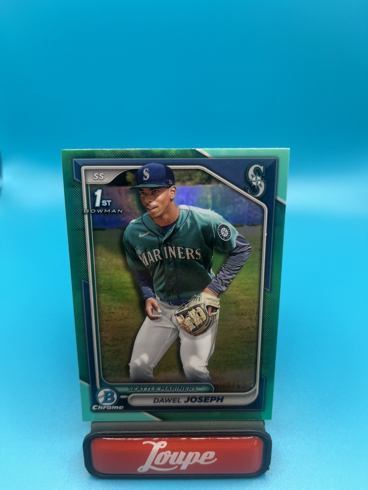 Dawel Joseph 2024 Bowman Chrome 1st Bowman Aqua Refractor /125 Seattle Mariners