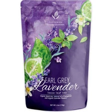 Gardenika Earl Grey Lavender Tea, Loose Leaf, USDA Organic, 55+ Cups – 4 Oz (113
