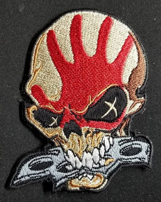 Five Finger Death Punch Heavy Metal Embroidered Patch Iron On Sew Approx 3x3.5''