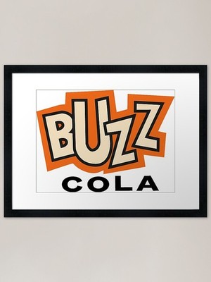 The Buzz Cola Energy Drink: as feat gerahmtes Wandbild Poster Leinwanddruck Bild