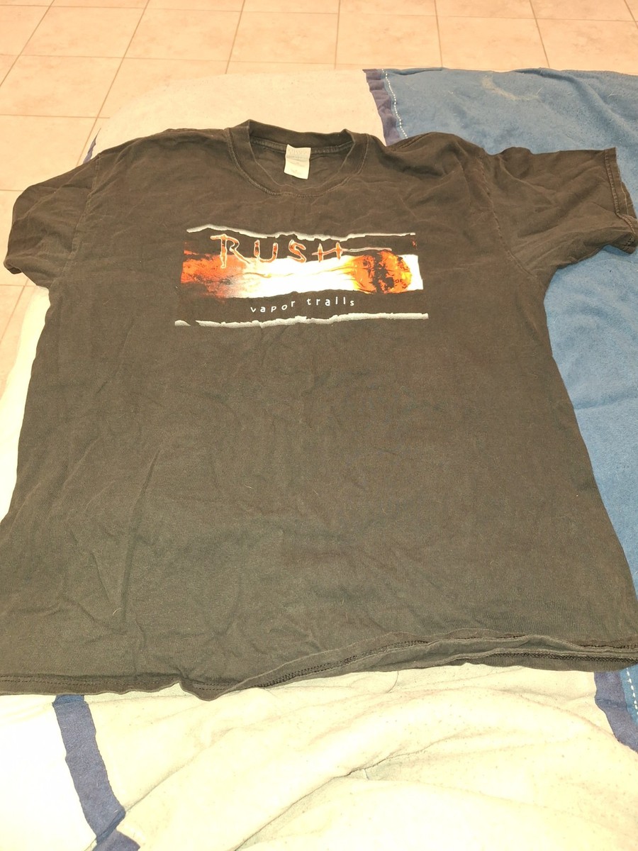Rush Black Vapor Trails Tour Dryer T-Shirt Thrown By Alex Lifeson
