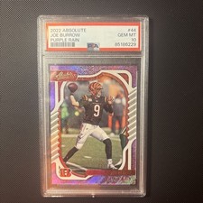 2022 Absolute Joe Burrow Purple Rain 02/10 PSA 10