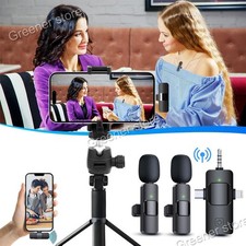 3IN1 Wireless Lavalier Microphone for iPhone/Android Computer Video Recording