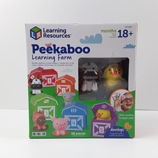 Learning Resources Peekaboo Learning Farm Children Educational Toy 15 Pieces