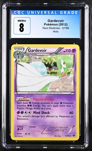 CGC 8 Gardevoir Holo #57 2012 Pokemon Black & White Next Destinies