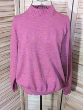 Women's Vintage Alfred Dunner Pink Purple Sweater Size XL Made in USA