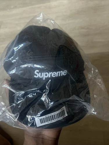 Casquette de camp Supreme FW24 Goretex coupe vent cache oreilles noire taille unique neuve EN MAIN