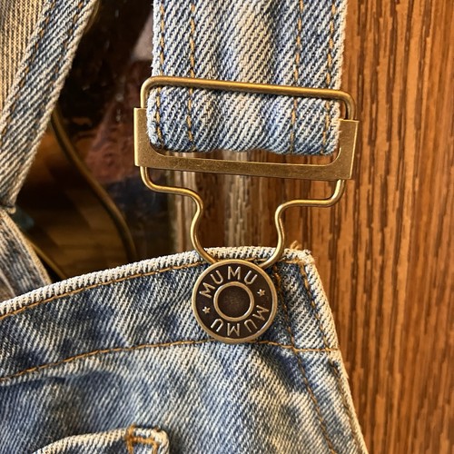 Salopette Show Me Your Mumu Denim gamba larga orlo grezzo Marfa blu donna taglia XXL - Foto 7 di 18
