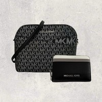 Michael Kors Mk Tasche UmhäNgetasche Portmonee Jet Set Travel Dome Schwarz Neu