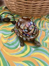 Millefiori Art Glass Turtle Lamp