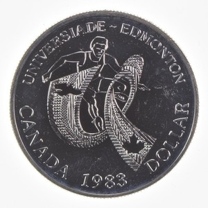SILVER - WORLD Coin - 1983 Canada 1 Dollar - World Silver Coin *190