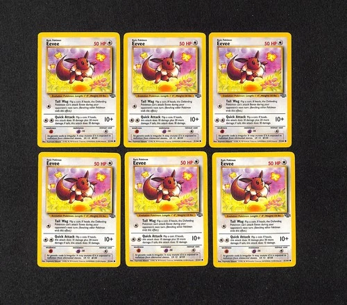 New ListingPokemon Jungle Eevee 51/64 Vintage Common- 6 Card Lot