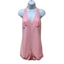 Vintage Retro Handmade Pink Pin Up One Piece Swimsuit Size XL