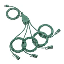 DEWENWILS 34 FT (10+6+6+6+6) Extension Cord for Outside Christmas Lights