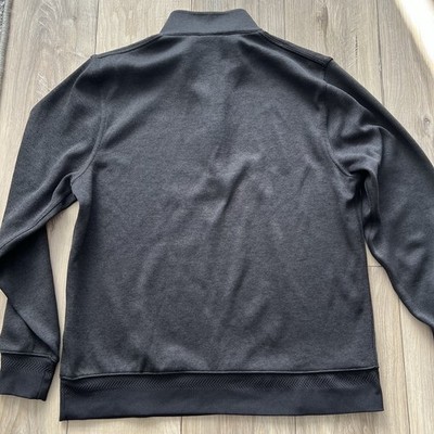 Nike Malbon Golf 1/4 Zip Jacket M Dri Fit Spell Out Logo Black