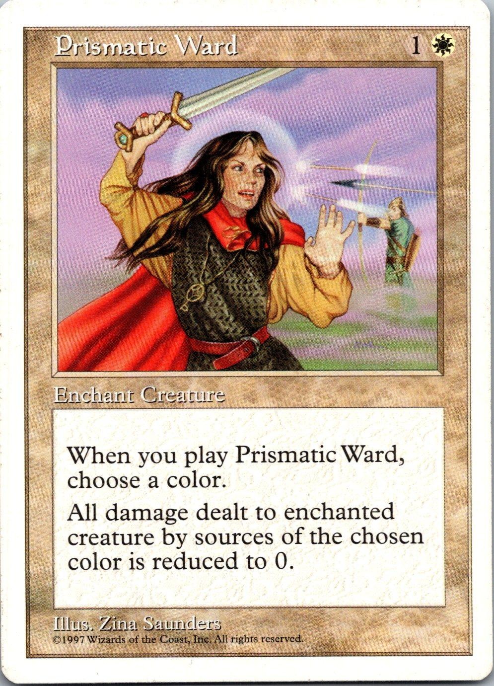 Prismatic Ward Common Fifth Edition Magic: The Gathering Lightly Played