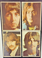 Set Of 4 Vintage Photos Of The Beatles Printed In The USA From the White Album