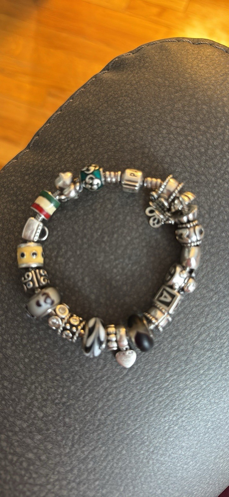 Pandora Stackable Charm Bracelet Silver Multicolo… - image 1