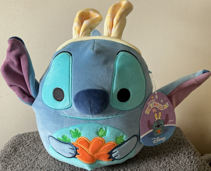 Disney Squishmallows Lilo & Stitch Stitch Bunny Ears Plush Holding Carrot