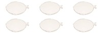 6Er Set Salatteller Marina Fisch D. 21Cm Weiß Bianco Keramik Virginia Casa