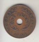 1951 Southern Rhodesia penny, late George VI, KM-25 (SR12) — photo 5