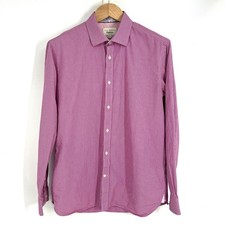 Ted Baker Endurance Mens 16 34/35 Pink Gingham Dress Shirt Long Sleeve Cotton