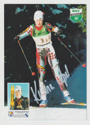Katrin Apel D Biathlon OS 1998/1/3 OS 2002/1 OS 2006/2 Original Sig.