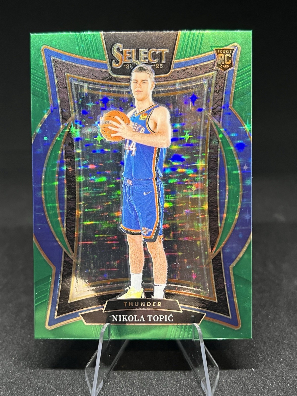2024-25 Panini Select - Concourse Nikola Topic #89 Green Stars Prizm (RC) Rookie