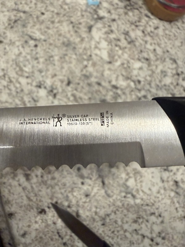 J.A. Henckels International Silver Cap Serrated Edge Santoku Knife 13570-130(5")