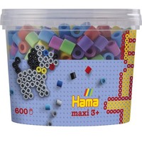 Hama Maxi BüGelperlen, Dose Mit Ca. 600 Bunten Bastelperlen Im Pastellmix, Ø